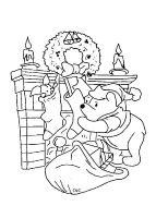 A coloring page of winnie the pooh - group